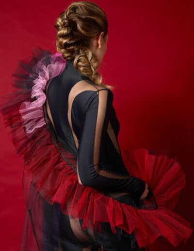 Chignon vue 3/4 arrière collection Jade de Laurent Voisinet