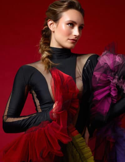 Chignon vue de 3/4 face collection Jade de Laurent Voisinet